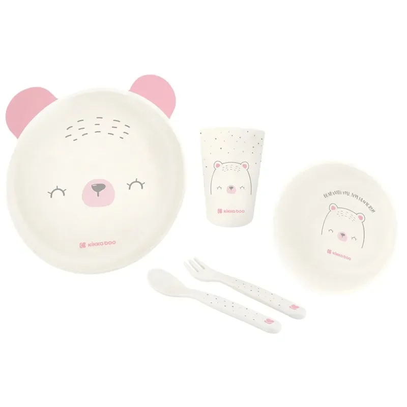 kikka-boo-set-za-jelo-bear-with-me-pink